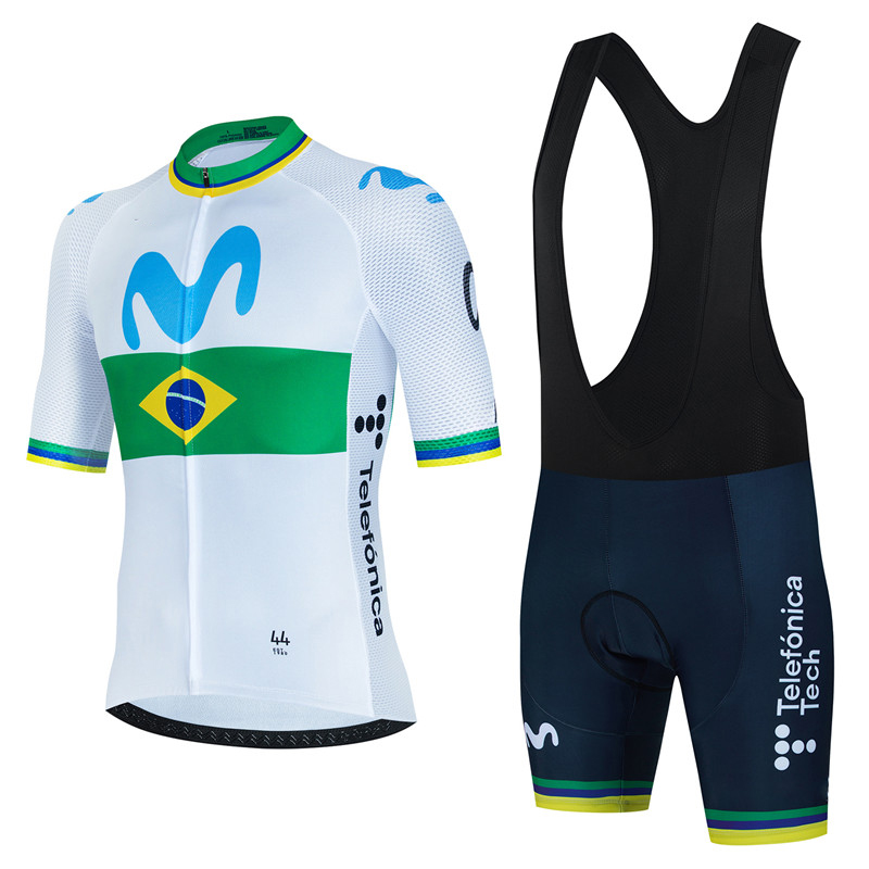 Mountain Biking Clothes - Movistar Cycling Jersey Set Summer Clothing