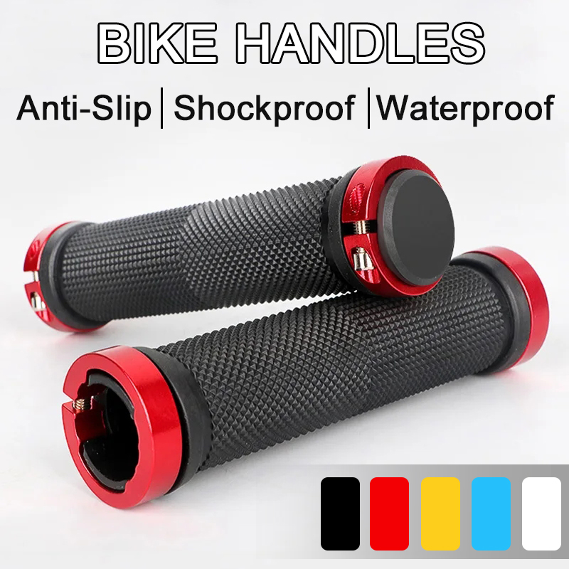 Mtb Grip Lock On - MTB Bicycle Handlebar Grip Rubber Non-Slip