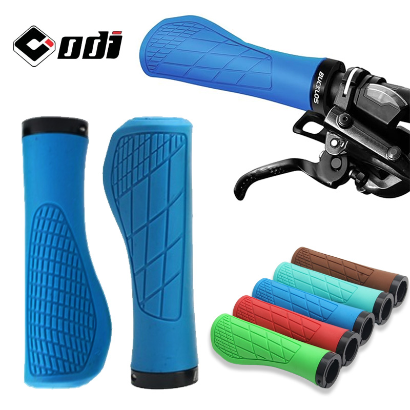 Mtb Grip Lock On - ODI Blue bike grips Rubber ergonomic