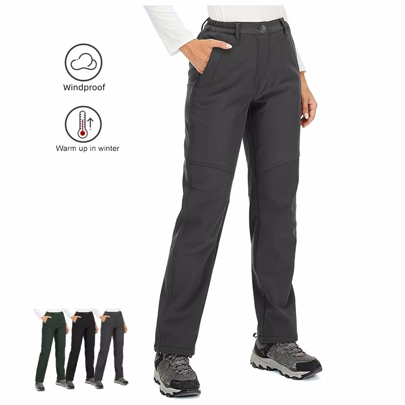 Mountain Biking Pants Women - Winter Windproof Thermal Pants for Women,