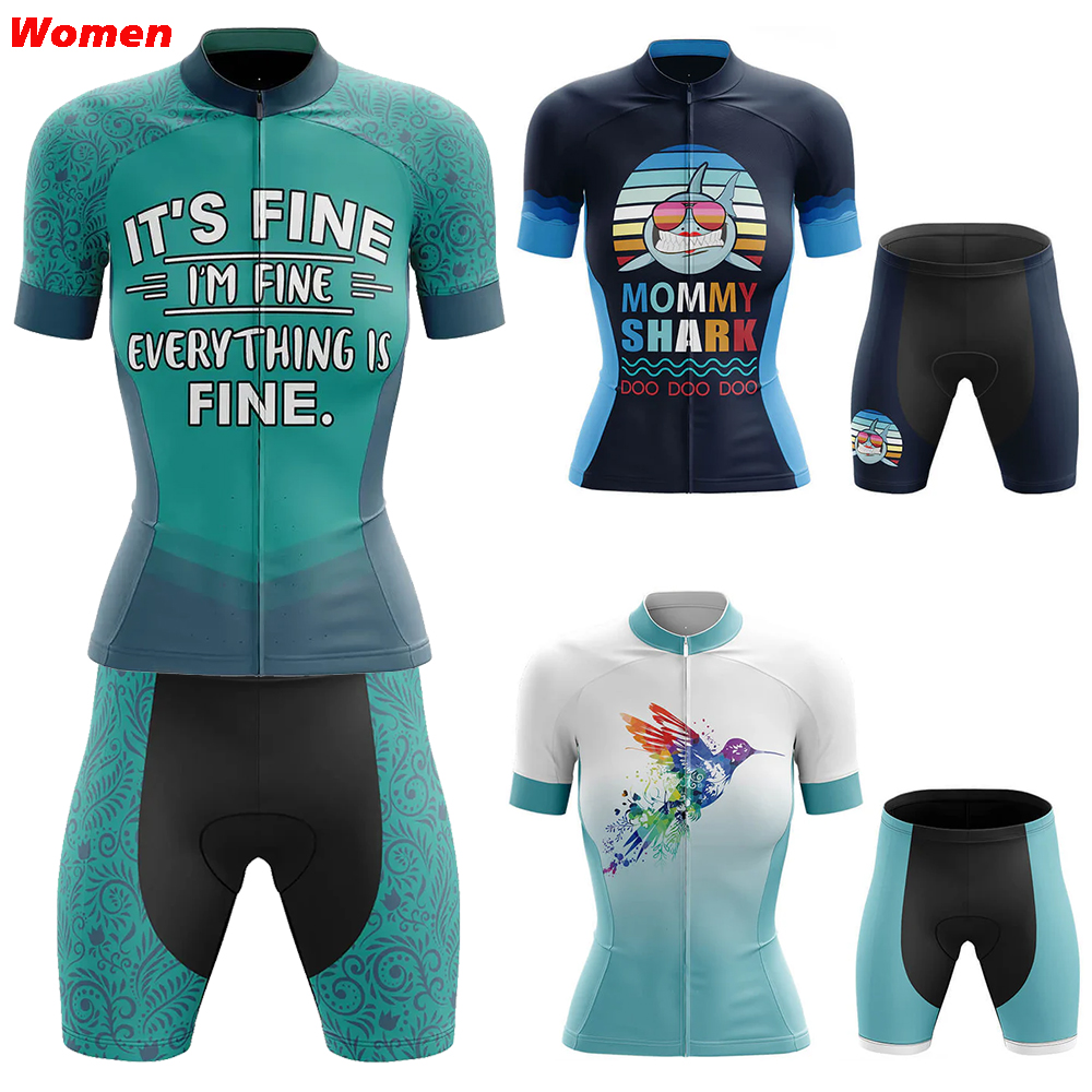 Mountain Biking Pants Women - I'm Fine Polyester Cycling Clothing Uniform