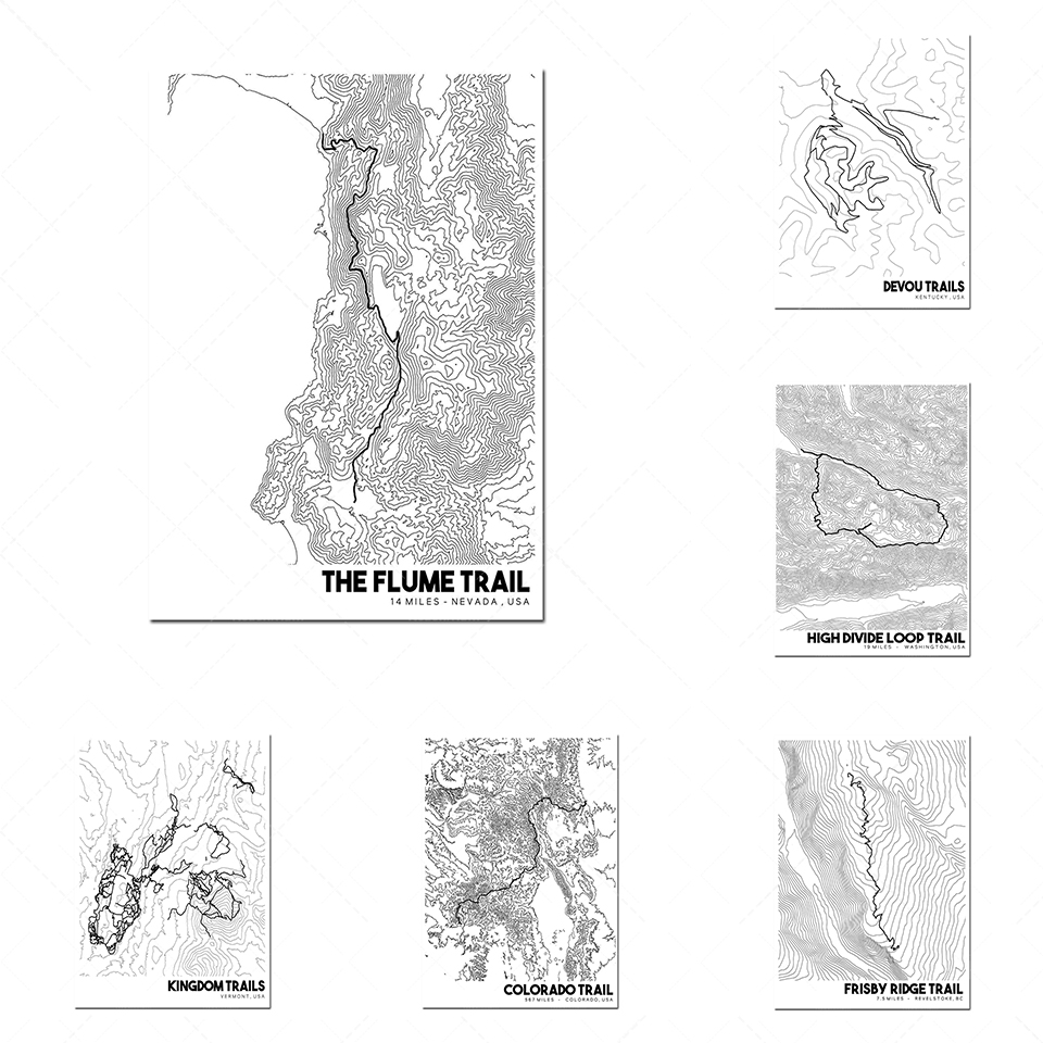 Mountain Biking Arkansas - Pinnacle Mountain Trail Topographic Map, Printable
