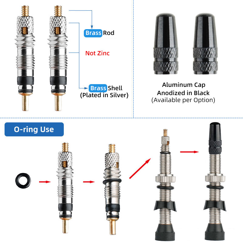 100/120mm F/V Nozzles Tubeless - Tubeless Valve Core ulasan dan harga