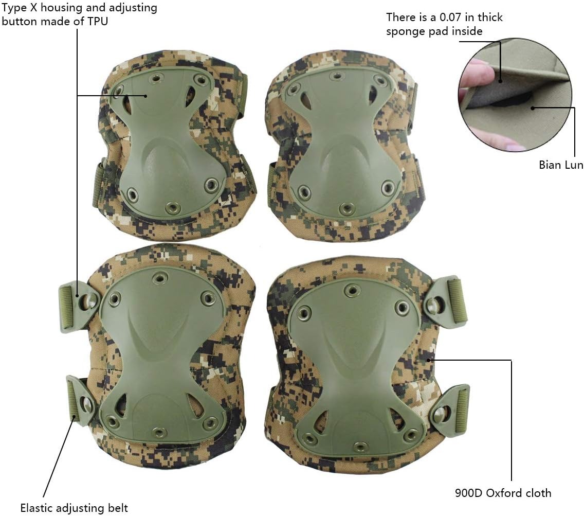 SSUNTAK Camo Tactical Knee Elb - Mountain Biking Knee Pads ulasan dan harga