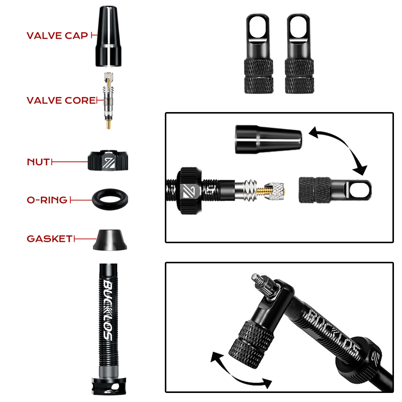 BUCKLOS 40/44/55/60/65/80/100m - Tubeless Valve Core ulasan dan harga